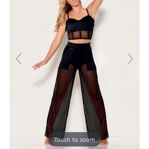 ISO Kelle Jolene Mesh Pant in burgundy. Size small.